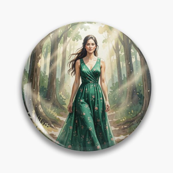 Item preview, Gouache Forest Walk Art with Soft Light and Natural Serenity in a Dreamy Green Atmosphere designed and sold by FotoworldEdel.