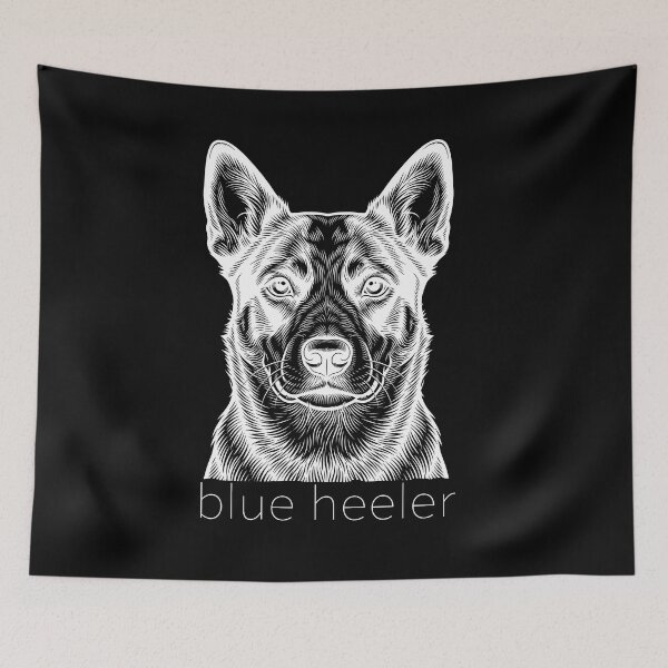 Item preview, Blue Heeler Illustration for dark color shirts designed and sold by SUP-R-Ts.
