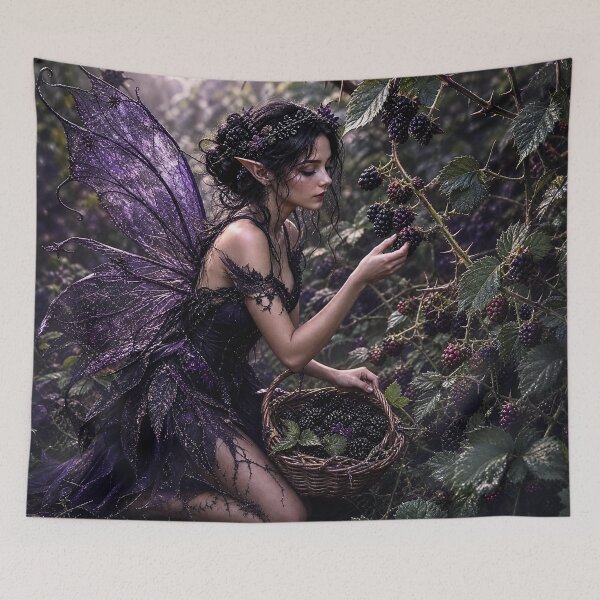 Item preview, Enchanted Blackberry Harvest Fairy designed and sold by Storybook Botanica.