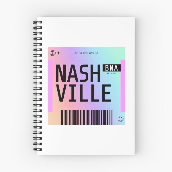 Item preview, Nashville Boarding Pass BNA Rainbow Gradient designed and sold by lukassfr.