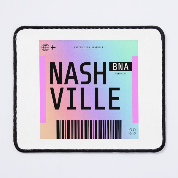 Item preview, Nashville Boarding Pass BNA Rainbow Gradient designed and sold by lukassfr.