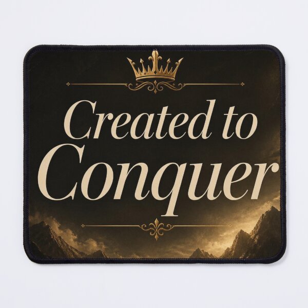 Item preview, Created to Conquer Regal Motivational Typography Art designed and sold by Lespribos .