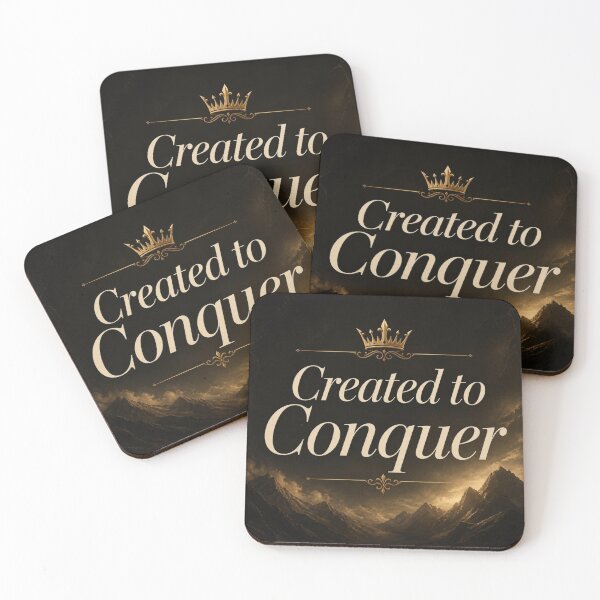 Item preview, Created to Conquer Regal Motivational Typography Art designed and sold by Lespribos .