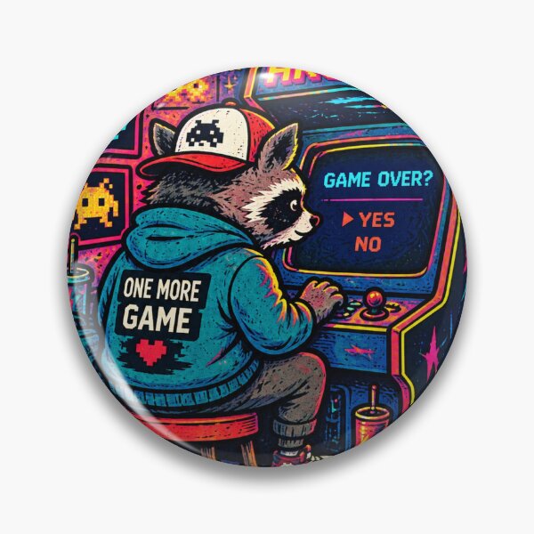 Item preview, Raccoon Gamer One More Game designed and sold by BIM-BEAR.