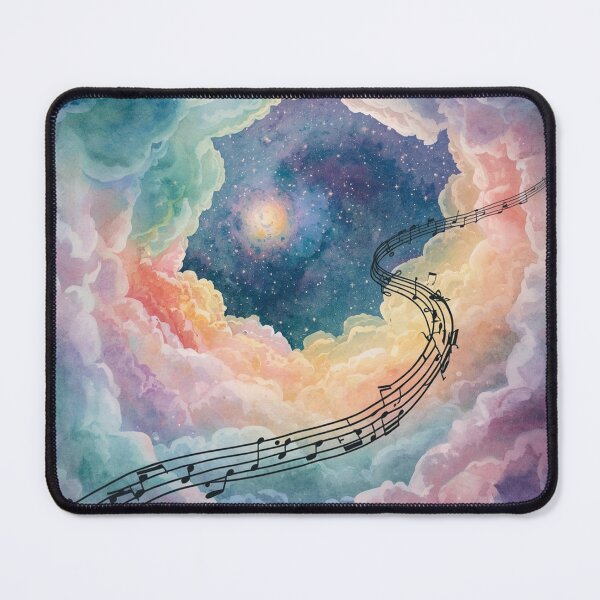 Item preview, Dreamy Cosmic Clouds & Musical Notes – Galaxy Watercolor Comforter. designed and sold by fbtrisha.