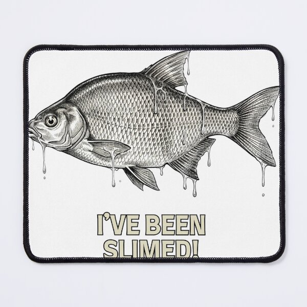 Item preview, “I’ve Been Slimed!” Bream Fishing – Coarse Angler Humour Graphic designed and sold by Always-Angling.