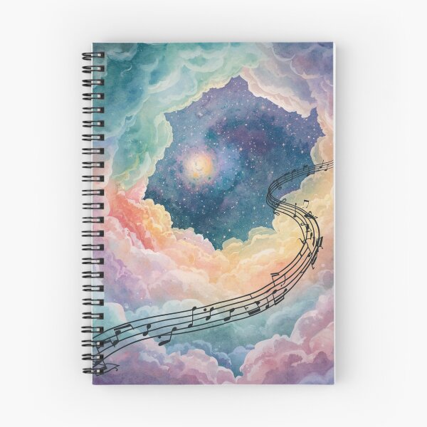 Item preview, Dreamy Cosmic Clouds & Musical Notes – Galaxy Watercolor Comforter. designed and sold by fbtrisha.