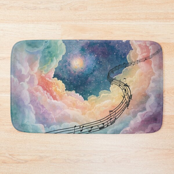Item preview, Dreamy Cosmic Clouds & Musical Notes – Galaxy Watercolor Comforter. designed and sold by fbtrisha.