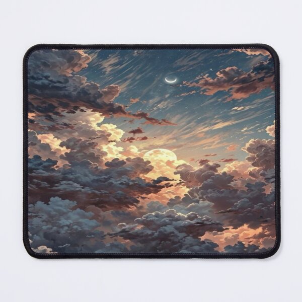 Item preview, Golden Moon Behind Cloudy Sky Artwork  designed and sold by NivyasArtistry.