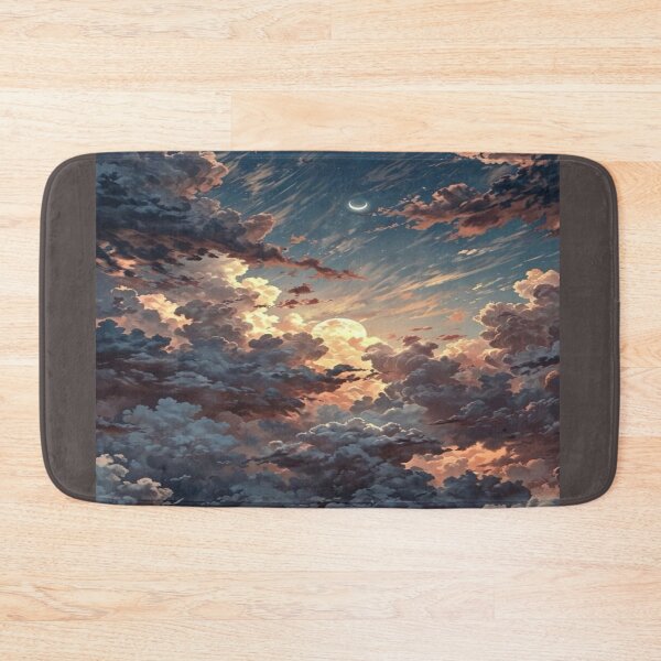 Item preview, Golden Moon Behind Cloudy Sky Artwork  designed and sold by NivyasArtistry.