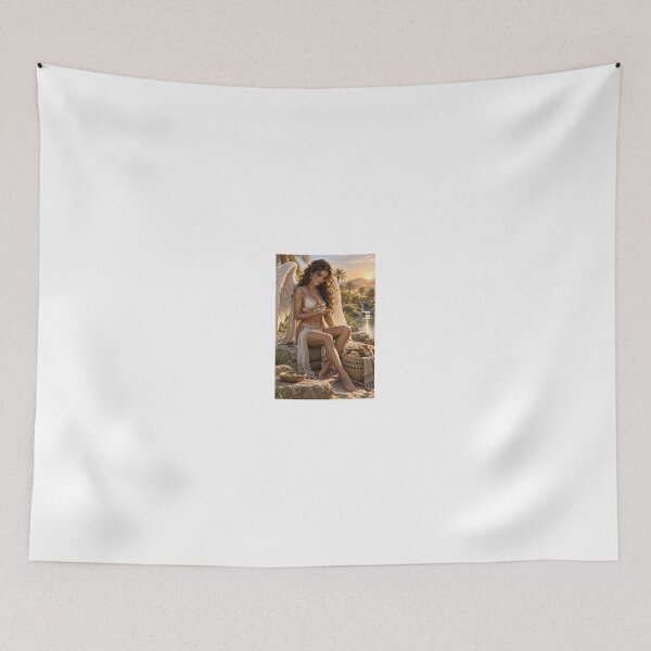 Item preview, Angel holding hamsters in desert oasis designed and sold by CathryneDelamort.