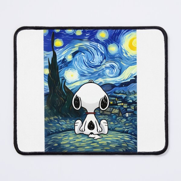 Item preview, Snoopy Inspired Starry Night Artwork with Van Gogh Style designed and sold by loui27.