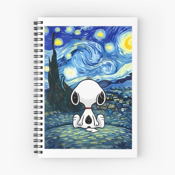 Item preview, Snoopy Inspired Starry Night Artwork with Van Gogh Style designed and sold by loui27.