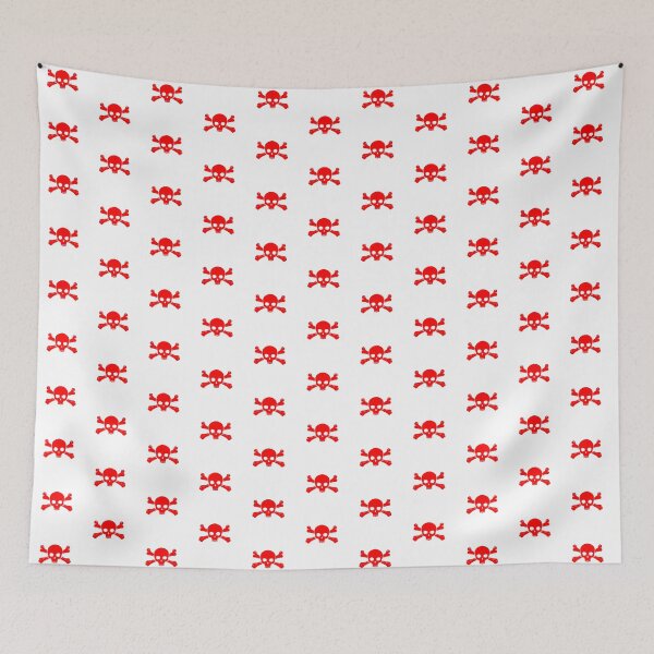 Item preview, Red Halloween Jolly Roger Skull Design designed and sold by pattern-archive.