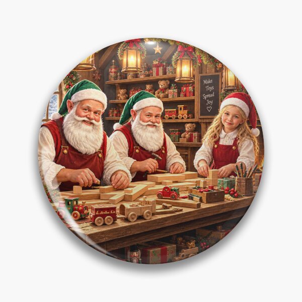 Item preview, Santa's Workshop - Premium Painterly Christmas Illustration designed and sold by SunnyDesign82.