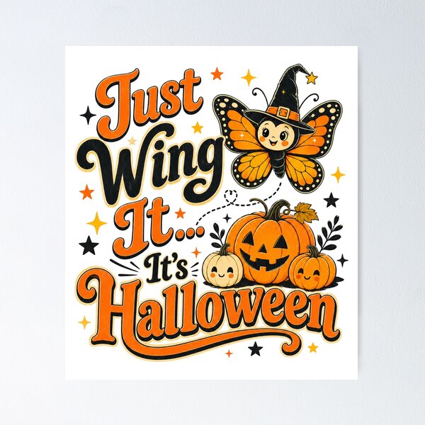 Item preview, Witchy Butterfly Halloween Gift for Kids, Halloween Butterfly Sticker Magnet  designed and sold by colorleafz.