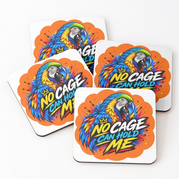 Item preview, No Cage Can Hold Me – Colorful Macaw Street Art designed and sold by SidneiSampaioStudio.