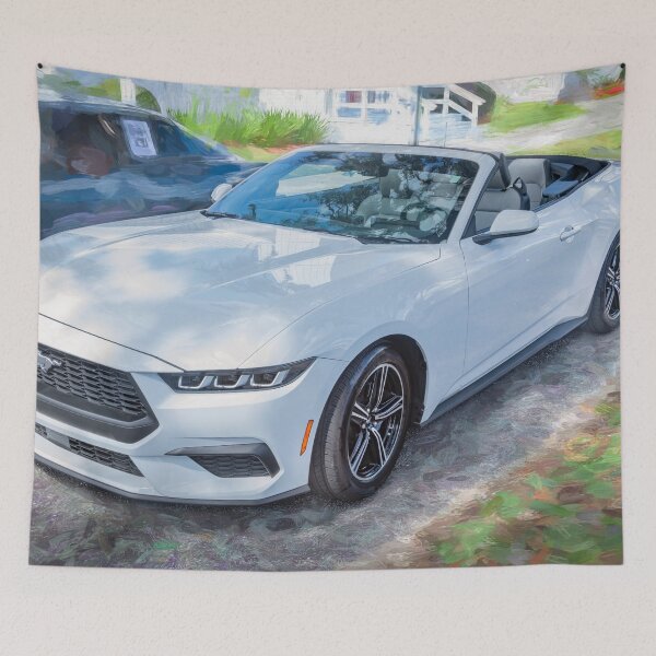 Item preview,  2024  Ford Mustang Convertible Side Profile Automotive Print designed and sold by RichFrancoCars.