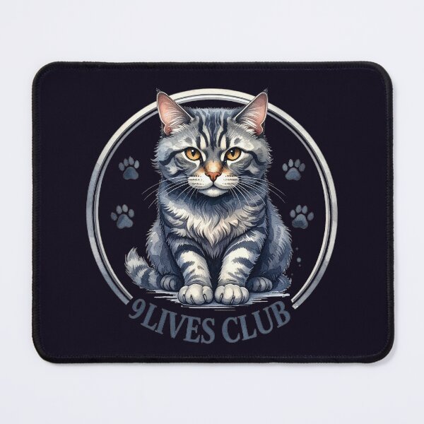 Item preview, The Club of Nine Lives, gray cat with paws designed and sold by LiskoDesign.