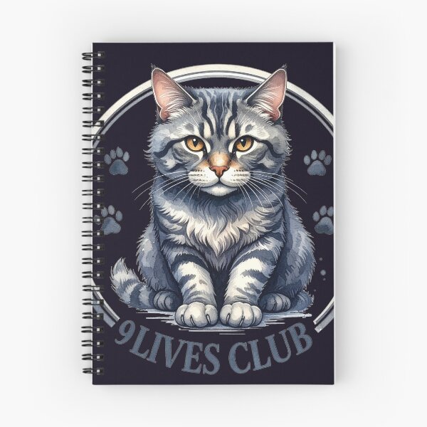 Item preview, The Club of Nine Lives, gray cat with paws designed and sold by LiskoDesign.