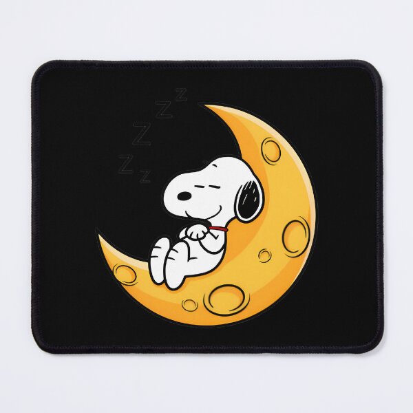 Item preview, Snoopy Sleeping Peacefully on the Crescent Moon Illustration designed and sold by loui27.