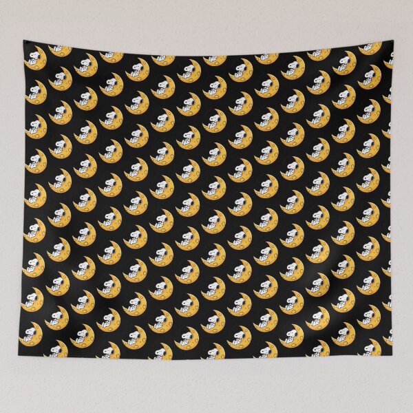 Item preview, Snoopy Sleeping Peacefully on the Crescent Moon Illustration designed and sold by loui27.