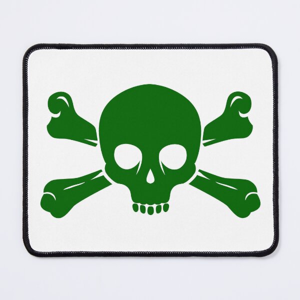 Item preview, Dark Green Halloween Jolly Roger Skull Design designed and sold by pattern-archive.