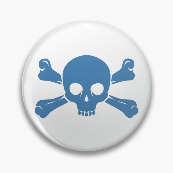 Item preview, Steel Blue Halloween Jolly Roger Skull Design designed and sold by pattern-archive.