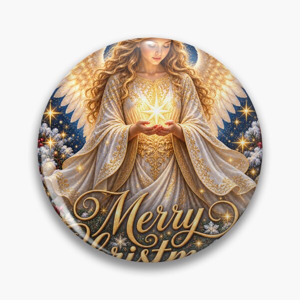 Item preview, Glowing Christmas Angel - Premium Painterly Illustration designed and sold by SunnyDesign82.
