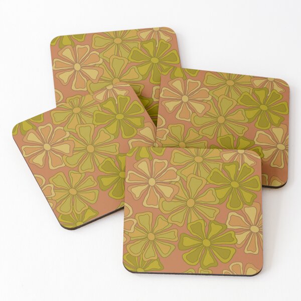 Item preview, Mod flowers on terra cotta designed and sold by MarySchwindt.