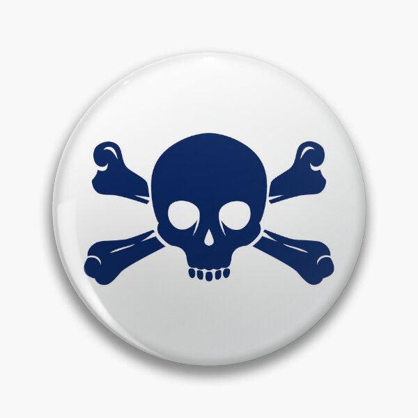 Item preview, Navy Blue Halloween Jolly Roger Skull Design designed and sold by pattern-archive.