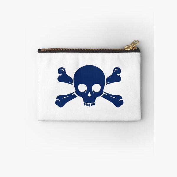 Item preview, Navy Blue Halloween Jolly Roger Skull Design designed and sold by pattern-archive.