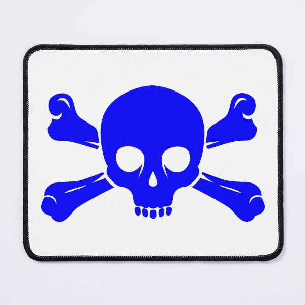 Item preview, Blue Halloween Jolly Roger Skull Design designed and sold by pattern-archive.