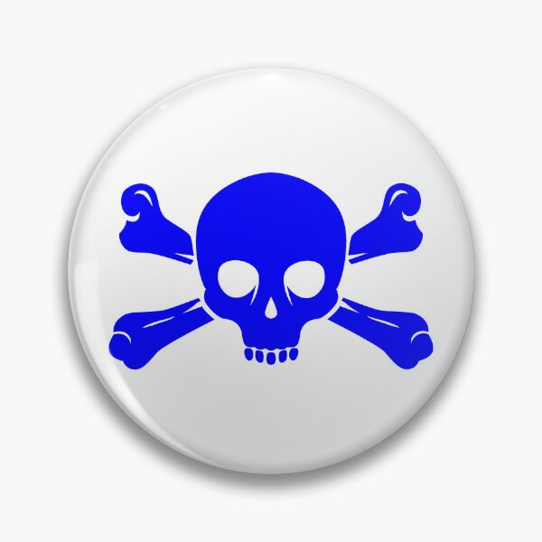 Item preview, Blue Halloween Jolly Roger Skull Design designed and sold by pattern-archive.