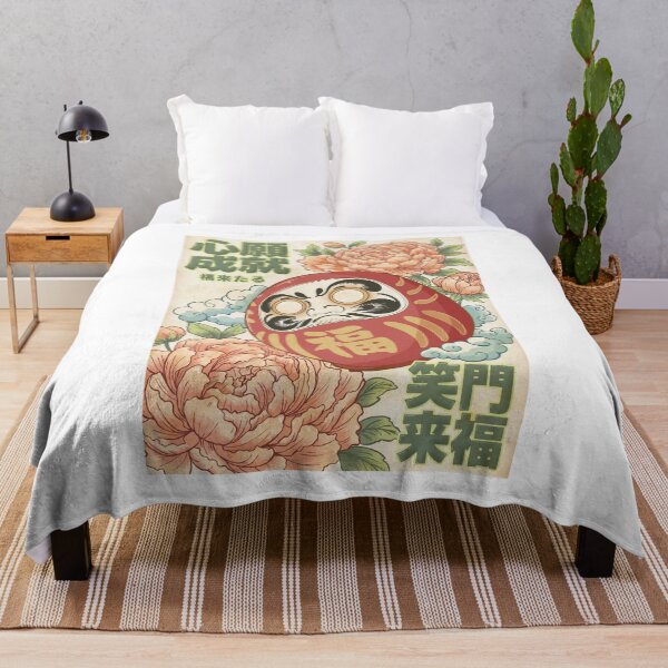 Item preview, Daruma & Peonies designed and sold by SD-Din.