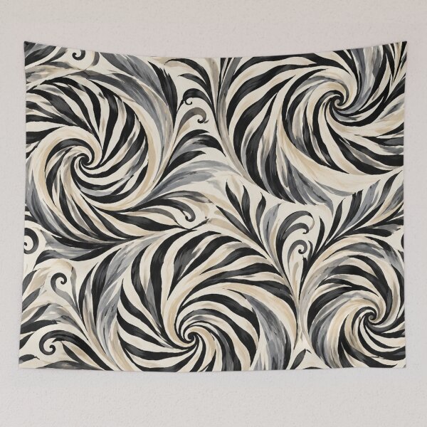 Item preview, Hand-Painted Zebra Spiral Textile Pattern designed and sold by annenambiro.