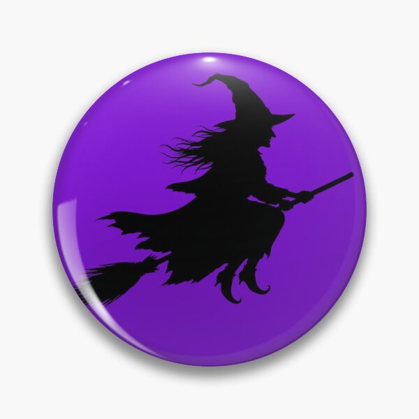 Item preview, Silhouetted Witch in Mid-Flight – Flying Witch, Spooky Halloween Gothic Design designed and sold by Jandedan.