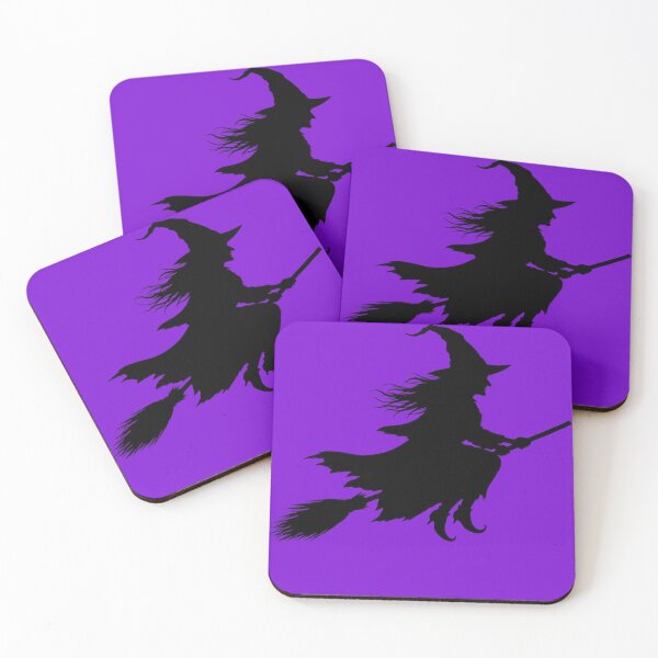 Item preview, Silhouetted Witch in Mid-Flight – Flying Witch, Spooky Halloween Gothic Design designed and sold by Jandedan.