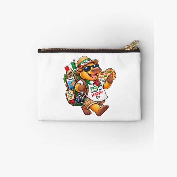 Item preview, Cute Italy Capybara – Pizza Makes Me Happy Italian Adventure designed and sold by CapybaraTravels.