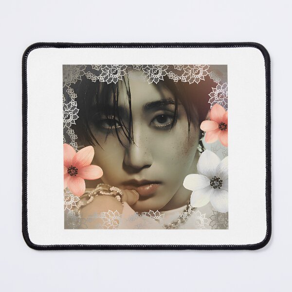 Item preview, Han Jisung Inspired Pink and White Floral Design with Elegant Blossoms designed and sold by FunnyAftertaste.