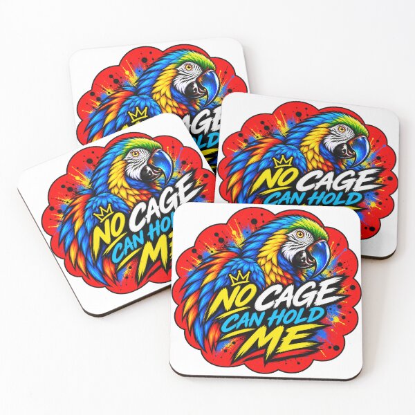 Item preview, No Cage Can Hold Me – Colorful Macaw Street Art designed and sold by SidneiSampaioStudio.
