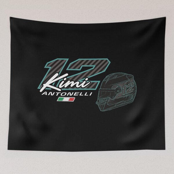 Item preview, Kimi Antonelli 12 Racing Helmet Italian Motorsport Badge designed and sold by PhotoArtMC.
