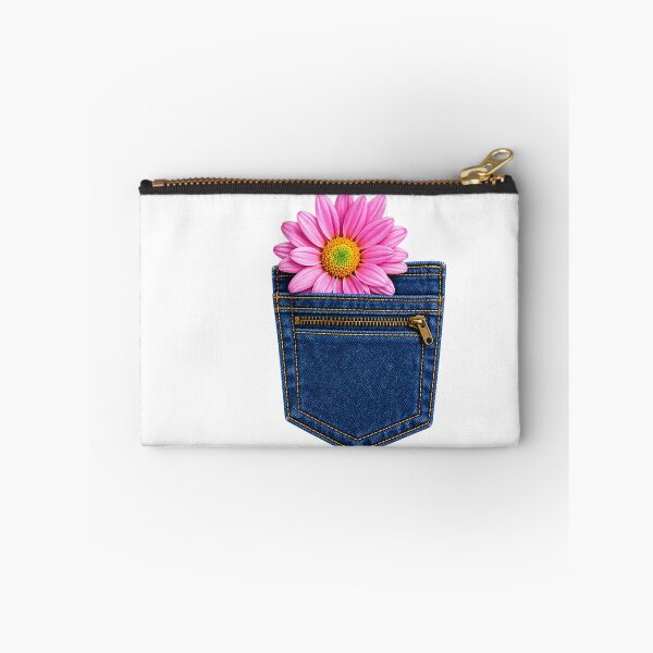 Item preview, Pink Daisy in Denim Pocket designed and sold by Kimberly Palmer.