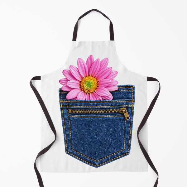 Item preview, Pink Daisy in Denim Pocket designed and sold by Kimberly Palmer.