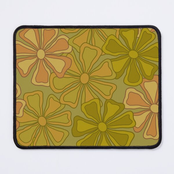 Item preview, Mod flowers on sage green designed and sold by MarySchwindt.