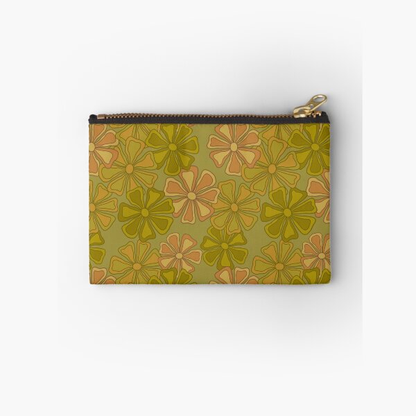 Item preview, Mod flowers on sage green designed and sold by MarySchwindt.