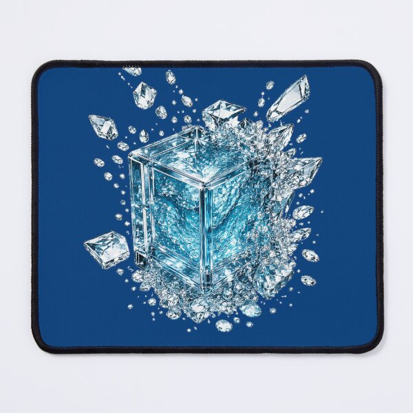 Item preview, Blue Water Glass Cube Explosion designed and sold by LiMarchee.