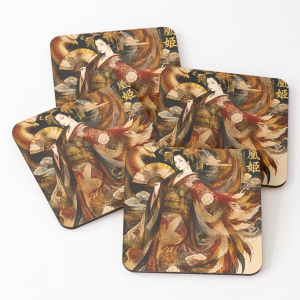 Item preview, Phoenix Geisha | Japanese Kimono & Phoenix Art designed and sold by kaxymax.