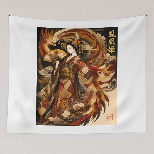 Item preview, Phoenix Geisha | Japanese Kimono & Phoenix Art designed and sold by kaxymax.