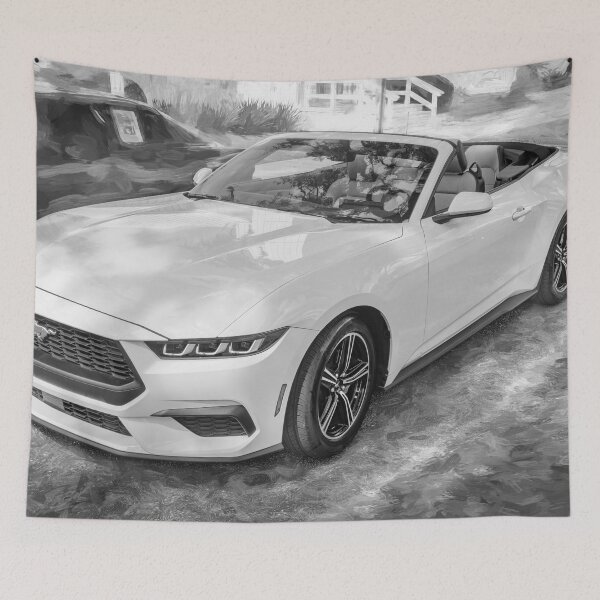 Item preview,  2024  Ford Mustang Convertible Side Profile Automotive Print designed and sold by RichFrancoCars.
